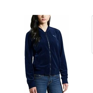 Puma velvet jacket size medium blue